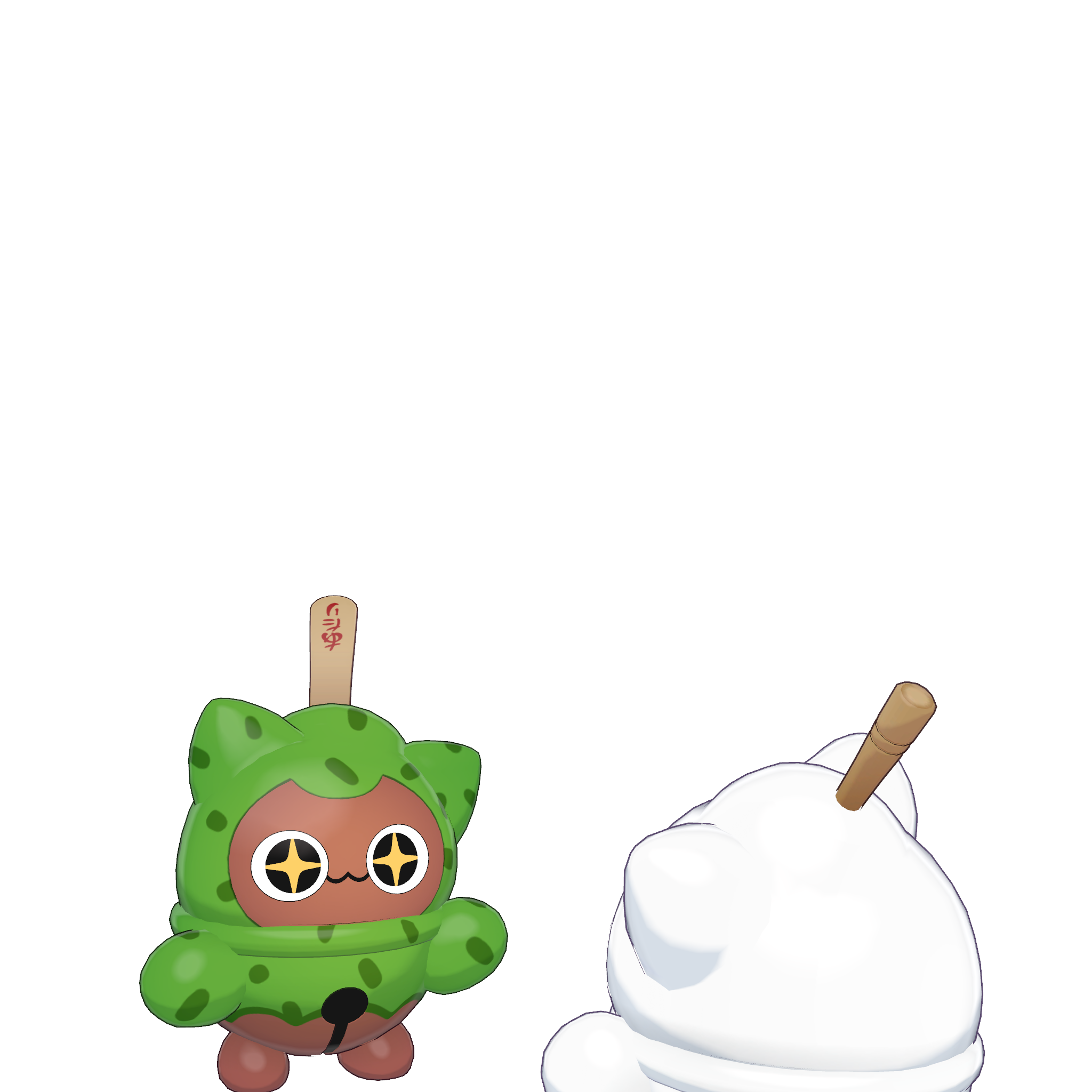 2体のからりこが並ぶ画像